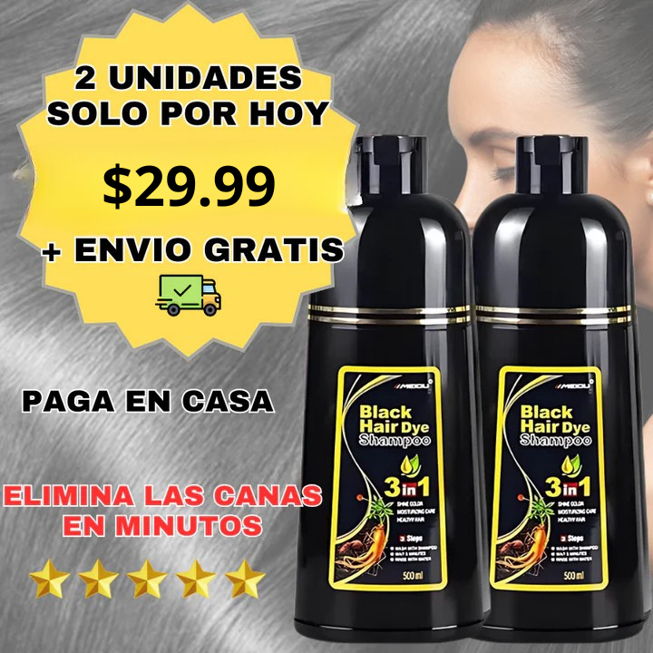 !OFERTA 2X1¡ Shampoo Anti-Canas™ - Recupera Tu Color Natural al Instante 🚿💥