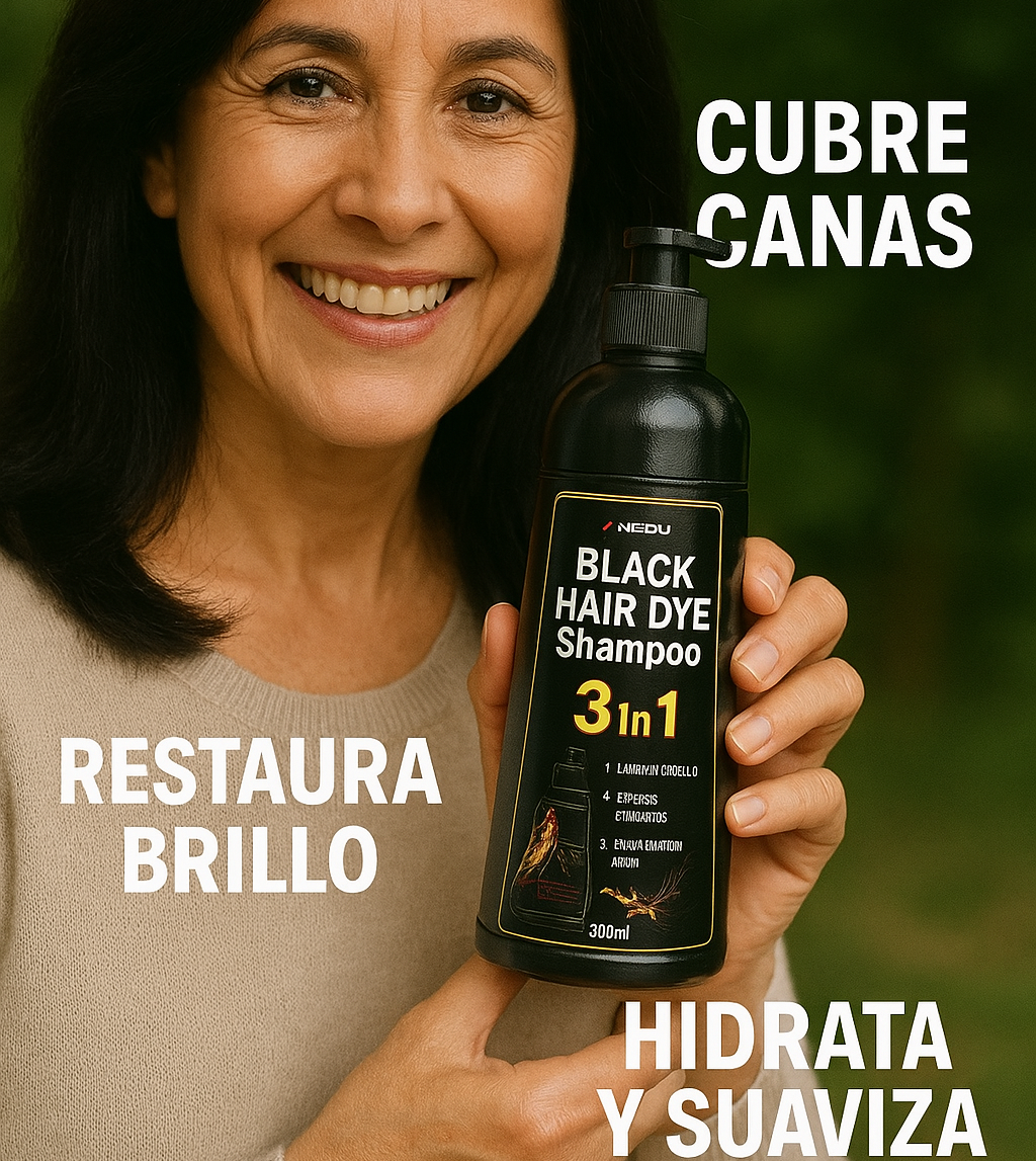 Shampoo Anti-Canas™ – Cubre las Canas en 5 Minutos